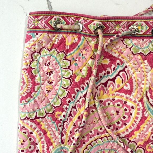 Vera Bradley | Capri Melon Quilted Backpack Knapsack Cinch Tote Bag Retired - Picture 5 of 12
